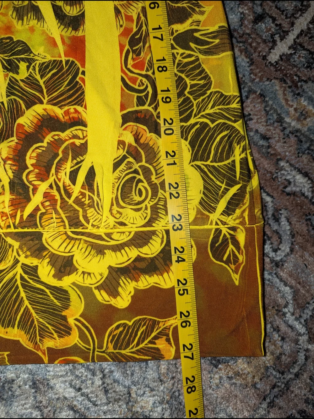 Vintage 90's Yellow Floral Grunge Tank Top - Picture 3 of 4